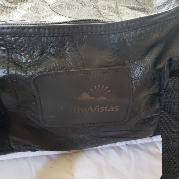 Faux Leather Overnight Bag - Picture 3 of 5